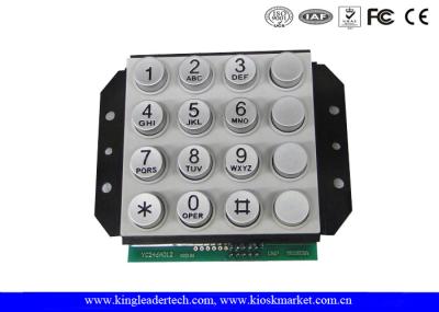 Vândalo áspero - teclado numérico da prova com as 16 chaves, ideais para o sistema telefónico do controlo de acessos