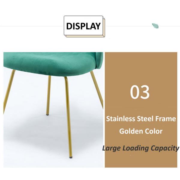 Leisure Furniture Golden 46CM 78CM Faux Leather Metal Dining Chairs