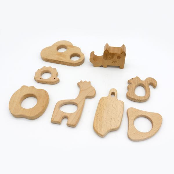 Animal shaped Wooden Baby teether Ring