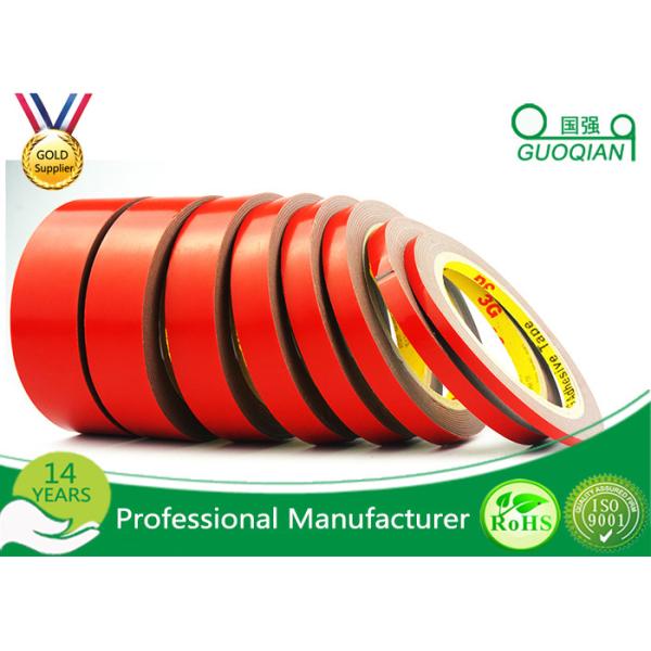 Red Color Double Sided Window Foam Tape , PE Acrylic Foam Tape 20MM X 50M