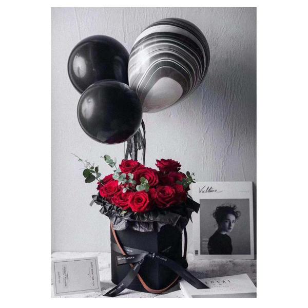 Luxury Pink Black Cardboard Paper Rose Packaging Heart Shape Tube Gift Box with Lid