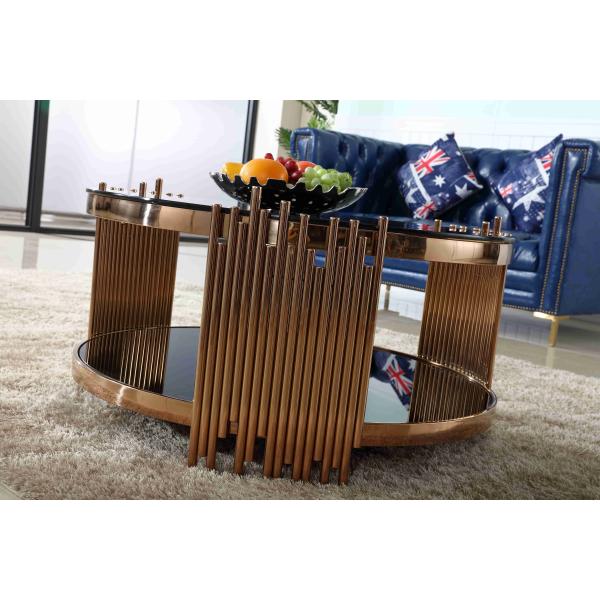 Журнальный стол современного роскошного стильного золота таблицы чая установил мебель комнаты прожития