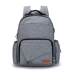 Maternity Diaper Bag Backpack With USB Interface 11.4*7.5*17.7inch