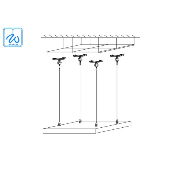 Stainless Steel Adjustable Ceiling Hanging Kit for Acoustic Panels