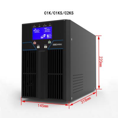 Cor em linha de alta frequência pura do preto da onda de seno 800W UPS 1KVA