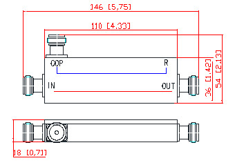 698-4200MHz N Female Directional Coupler With Low VSWR ≤1.25
