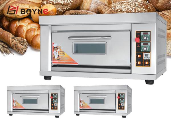 Stainless Steel Deck Oven 220v / 380v Two Deck Two Trays for Hotel