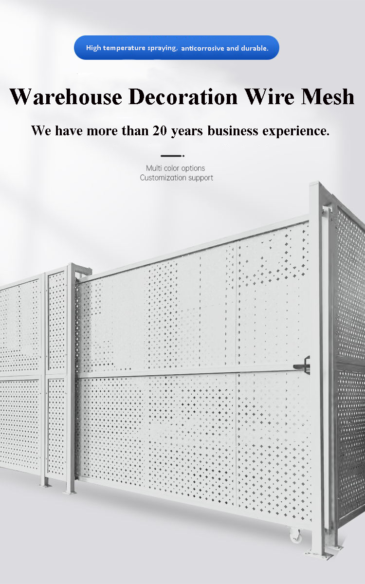 Steel Q235 Galvanized Warehouse Cage Fencing With Diamond Hole Shape
