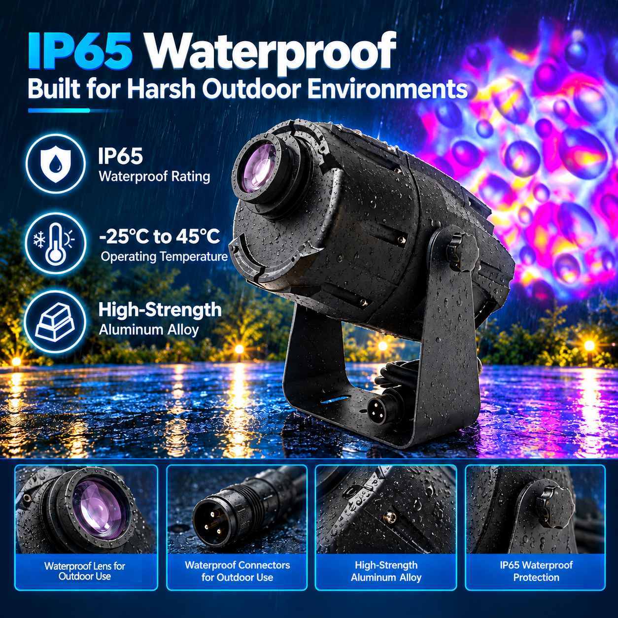 150W LED Bubble Effect Outdoor Projector Light for Events Buildings