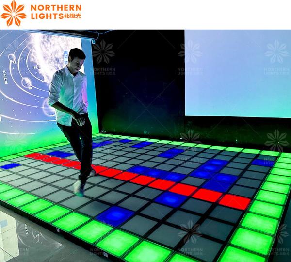 LED Terraço de Dança Parede de azulejos e piso Jumping Grid Interativo jogo