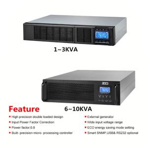 120VAC 6000W 6kva Rack Mount UPS Unit Power Supply With LCD Display