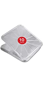 Household Aluminium Takeaway Containers Catering Party Meal Prep Freezer Drip Pans BBQ Potluck Holidays