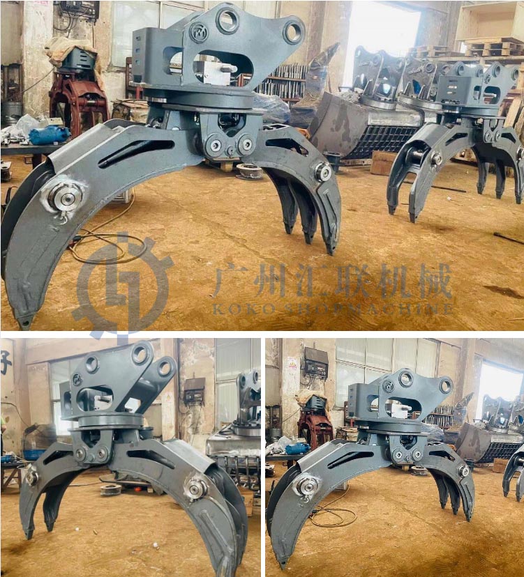 Hydraulic Rotating Gripper Wooden Log Grab Stone Grapple For EX200-5 EX300-5 EX330-5 EX330LC-5 EX370-5 Excavator