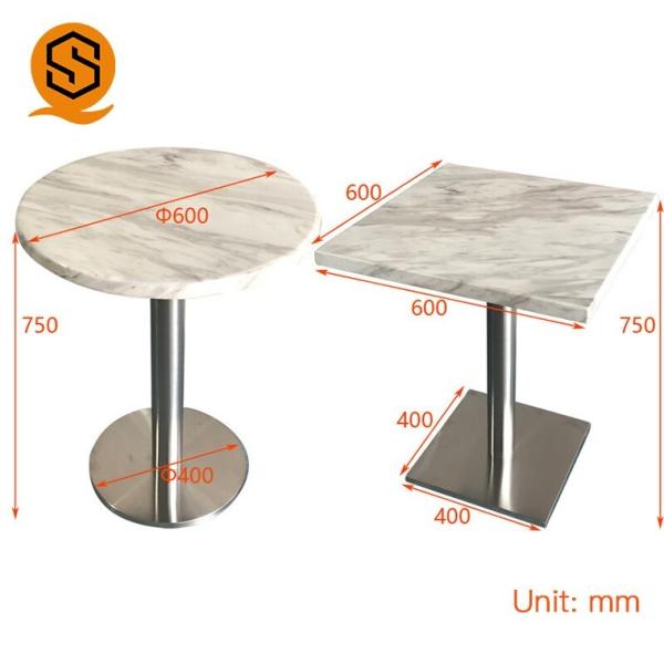 Mesa de jantar de mármore pequena do fast food moderno reparável fácil da tabela do restaurante