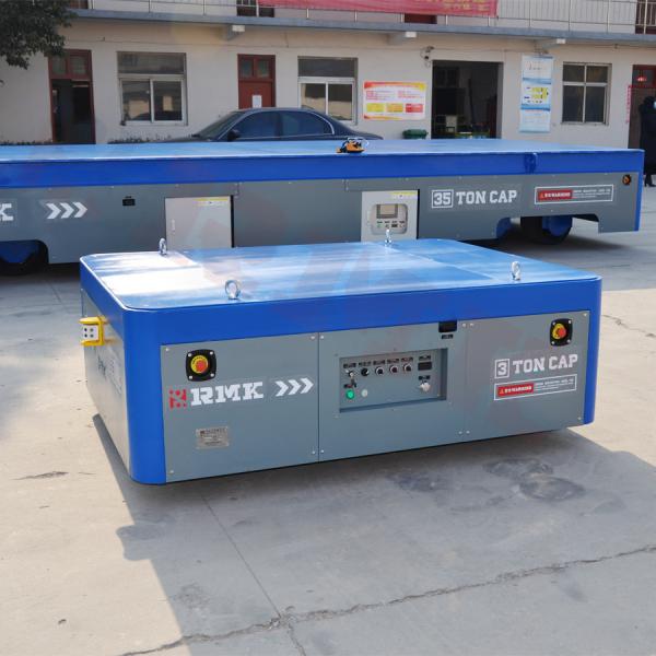 Industrial Materials Battery Transfer Cart , 3 Tons Hydraulic Lifting Electric Flat Car