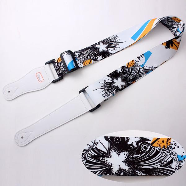 Logo Silk Screen Printed Girls Guitar Strap / BSCI Beautiful Guitar Lock Strap
