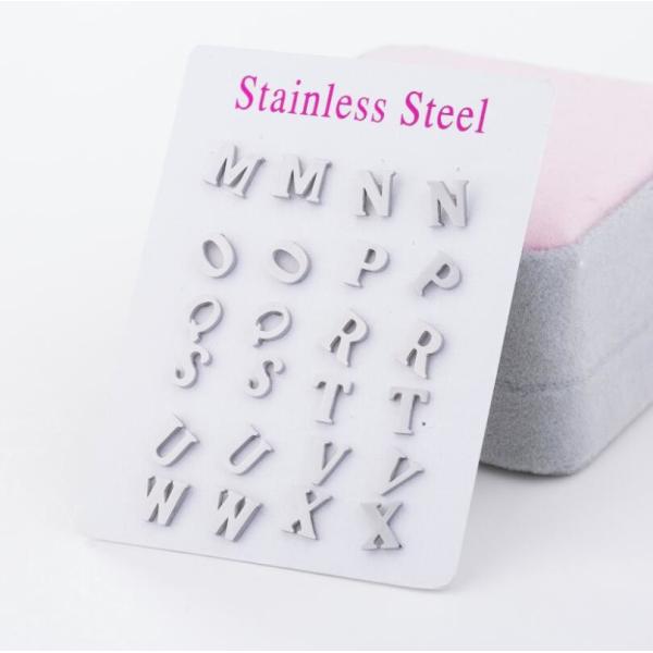A-Z Alphabet Earrings in Stud Earrings Tiny Lovely Alphabat Letter Earrings for Women Girls Kids Personalized Jewelry