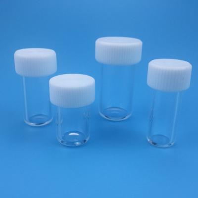 Récipient en verre de quartz fondu à haute température clair