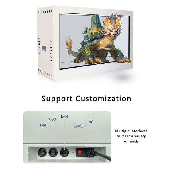 high quality multi touch 43 inch transparent advertising display price