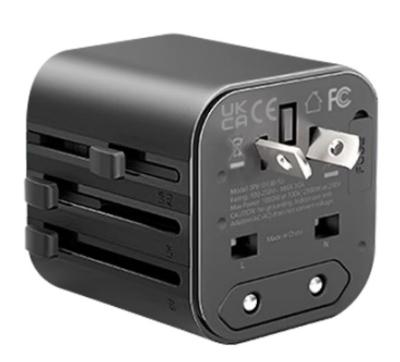 Convenient and Lightweight Universal 4-in-1 Power Adapter Supports US Europe UK Australian Sockets 270g