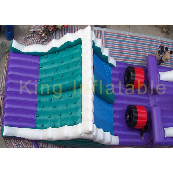 Corrediça seca inflável enorme verde do curso de obstáculo do CE com parede de escalada