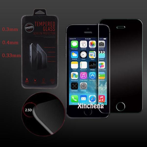 Tempered Glass Screen Protector Film Guard for iPhone 5S