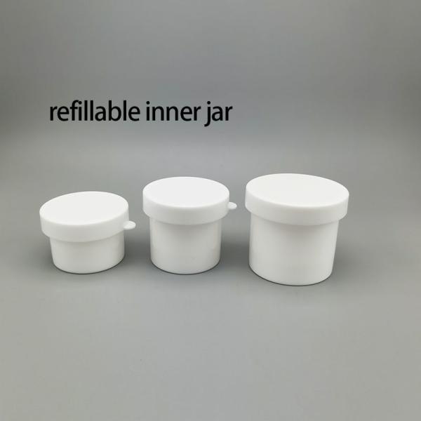 Replaceable Acrylic Cream Vacuum Bottle Press Airless Pump Jar For Face Cream Lotion 15g 30g 50g