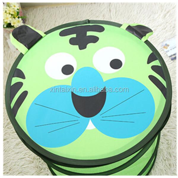 Sublimation Printing Cartoon Round Mesh Laundry Bag With Cover 38*45cm