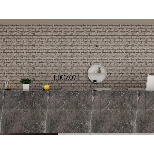 Workshop Retro 3D Grey Brick Wallpaper 0.17mm-0.30mm Thickness