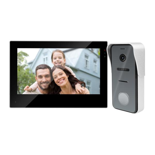 2-Wire IP/WiFi 7 HD Touch Screen Video Intercom Door Phone with Unlock/Monitor/Record