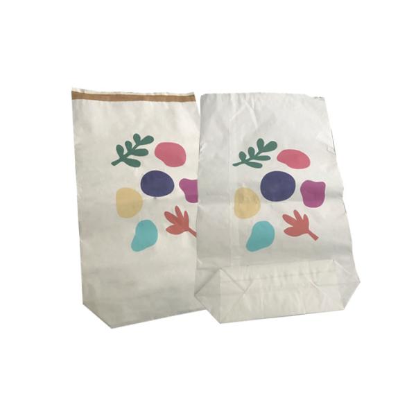Custom Logo Kraft Paper Bag For Bread Wheat Flour Packaging