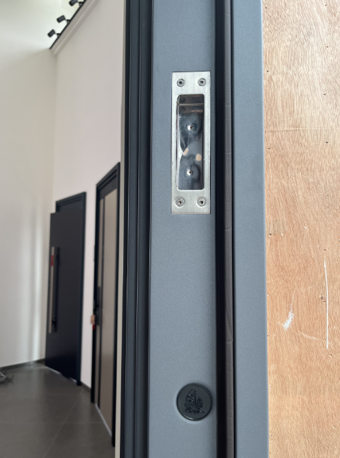 Heat Transfer Surface Modern Steel Door Invisible Hinge Metal Frame