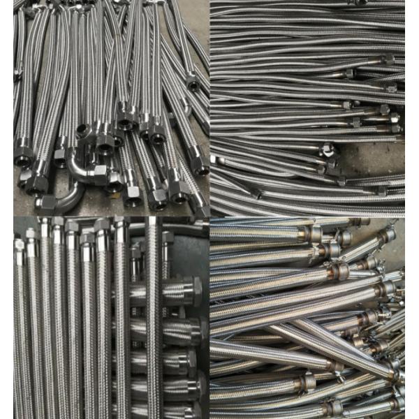 DN50 Threaded Flexible Metal Braided Hose 316 Hose Type Stainless Steel Fittings