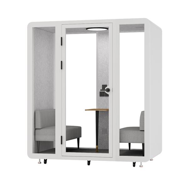 Compact Acoustic Workspace Phone Booth , 1 Person Collaboration Pods