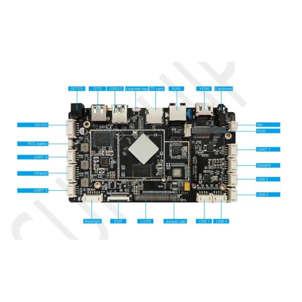 Плата Rockchip RK3566 PCBA LVDS EDP MIPI HD 4K Android 11 Embedded Arm Board