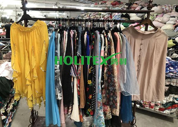 American style used women's clothing , second hand clothes , first grade ladies silk skirt