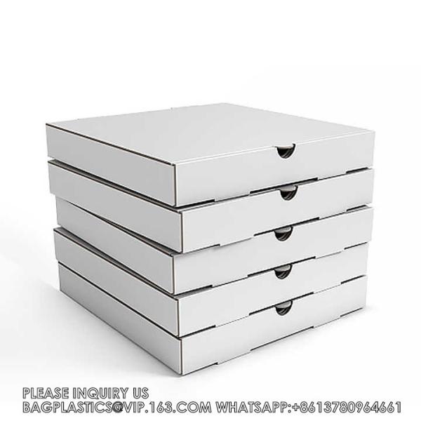 Food Grade Pizza Box Custom Folding Kraft Carton Frozen Food Packaging Box For Pizza Aluminum Foil Insulated Box