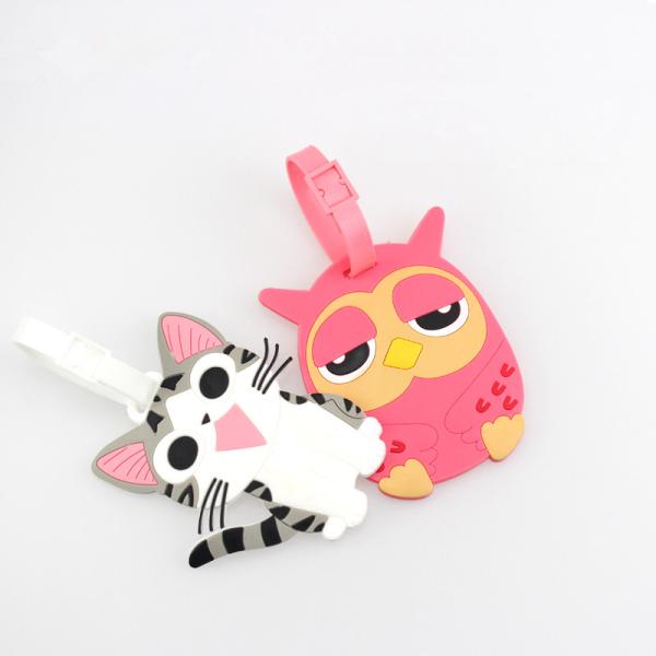 Custom personalized luggage tag low price silicone luggage tag wholesale OEM made PVC
