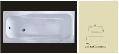 Acrylic bathtub, simple bathtub, common bathtub,sanitary ware, bathroom bath tub HDL-01