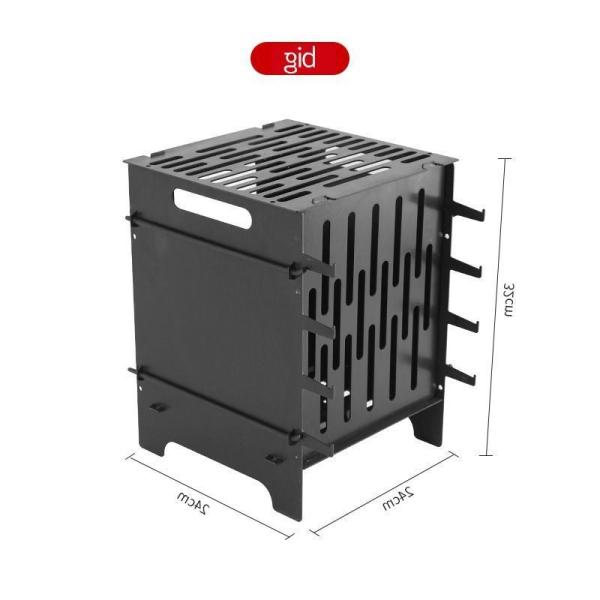 Fogo de campo de aço inoxidável de metal sob medida Forno de churrasco Grill de churrasco acabamento não revestido 54*21*23cm
