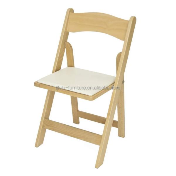 Silla plegable de madera sólida con tapicería natural nórdica moderna para restaurante Hotel Muebles de comedor Restaurante