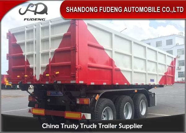 50 Tons Square Shape Semi Dump Truck Customized Transport Heavy Stone