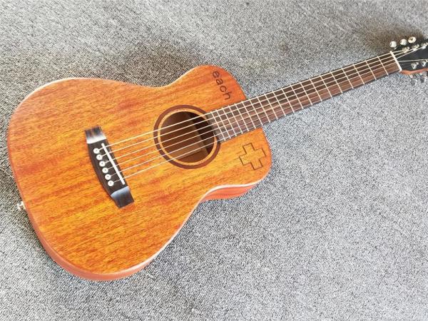 34 traveling acoustic guitar,Factory Sapele-wood top and back Mini acoustic Guitar