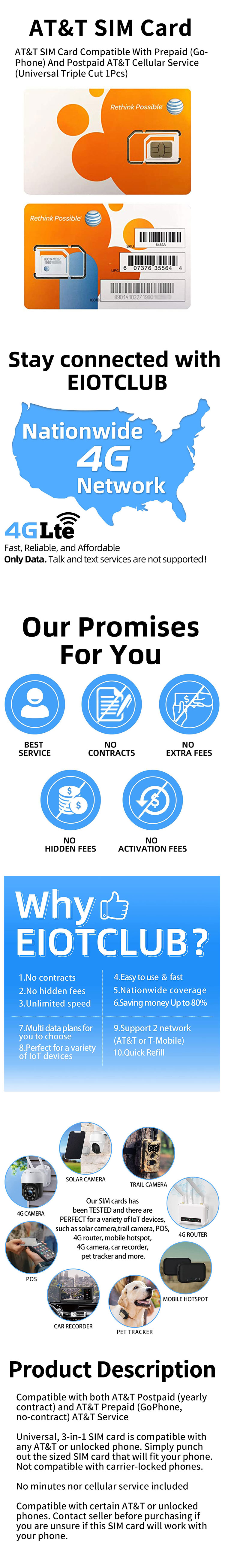 SIM-карта AT&T совместимая с предоплаченной сотовой связи AT&T GoPhone тройкой с оплаченными почтовыми расходами всеобщей отрезала 3 в 1