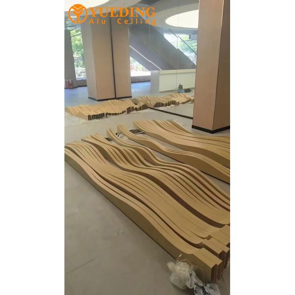 Irregular Shaped Aluminum Wall Panel Twisted Arc Column Wrapping Customized