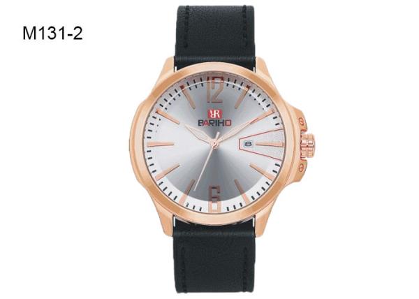 BARIHO Men's Quartz Watch Leather Band Timepiece Water Proof M131