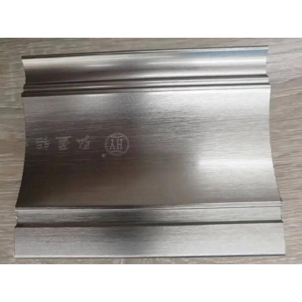 Fashionable Gold Shiny Brush Light Champagne Silver Aluminum Frame Profiles with Custom Length