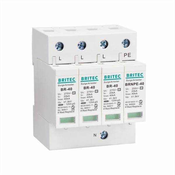 BR-40 3+1  T2  tuv type 2 surge protection device Surge Arrester lightning arrestor thunder protector surge absorber SPD AC DC Surge Protection spd surge protective device
