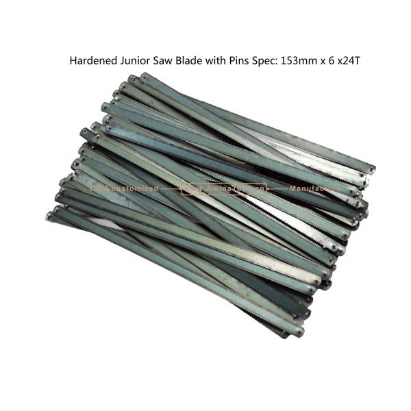 Hardened Junior Saw Blade with Pins Spec: 153mmx6x24T Cutting wood,Plastic,Low-hardness metal
