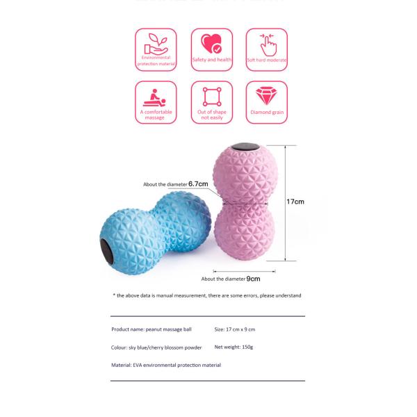 Custom Handheld Rubber Peanut Ball Massage Roller For Muscle Relief